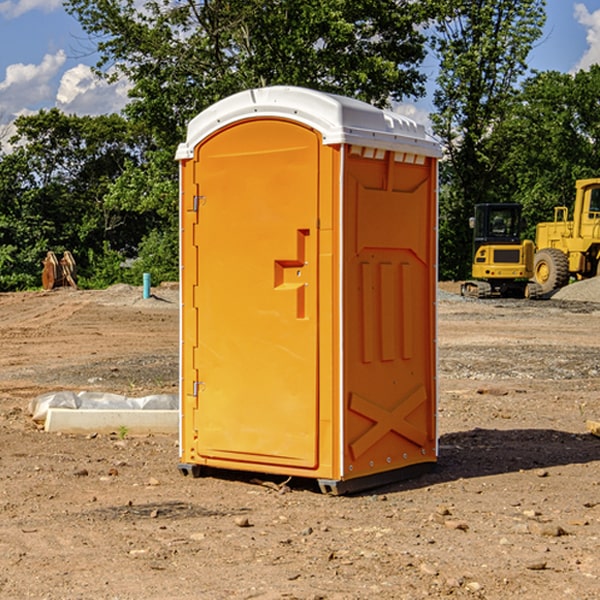 how often are the porta potties cleaned and serviced during a rental period in New Deal